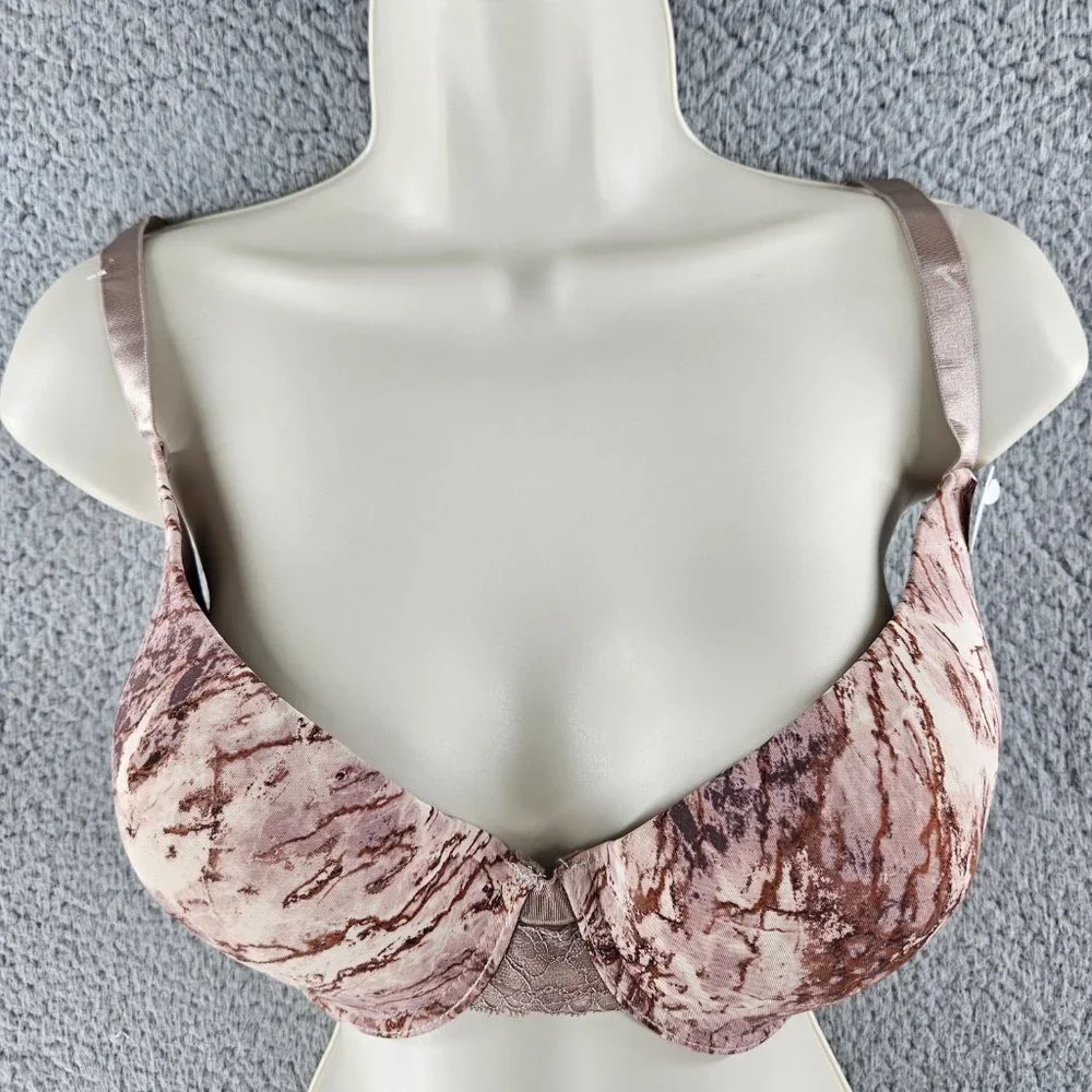 Danskin Intimates Bra Womens 38DD Beige Underwire Push Up Back Smoothing_3